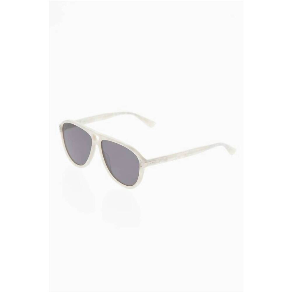 NEW AMIRI unisex aviator logo sunglasses in pearl black